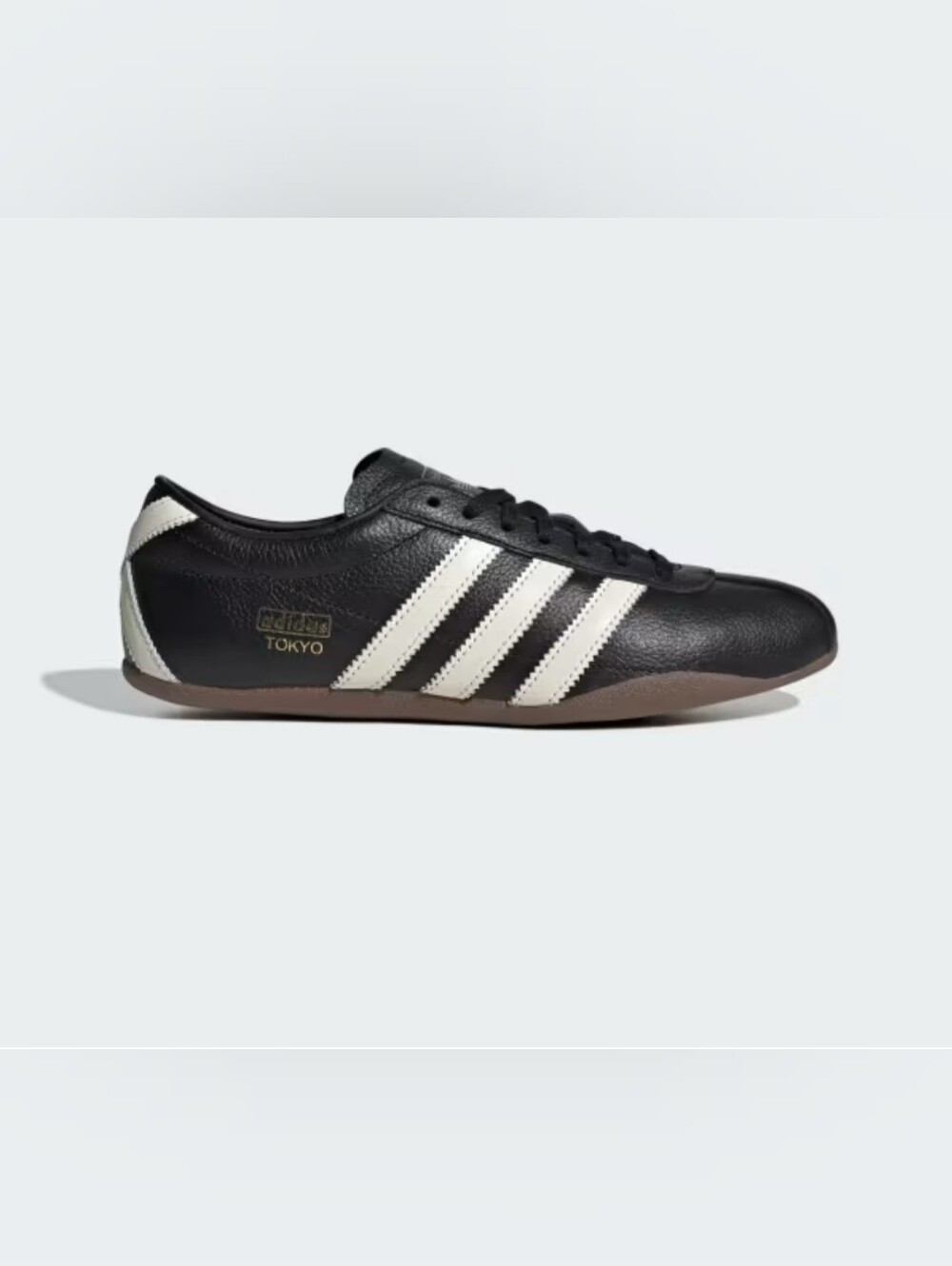 adidas Women Tokyo Black Sneakers with White Stripes